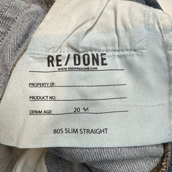 REDONE Jeans Womens 26 80s Slim Straight Blue Denim High Rise Button Fly 90s - Picture 11 of 14